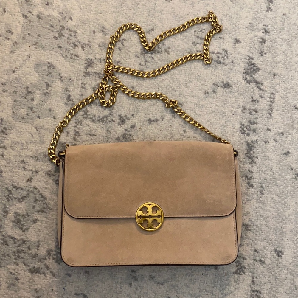 Tory Burch suede chain bag